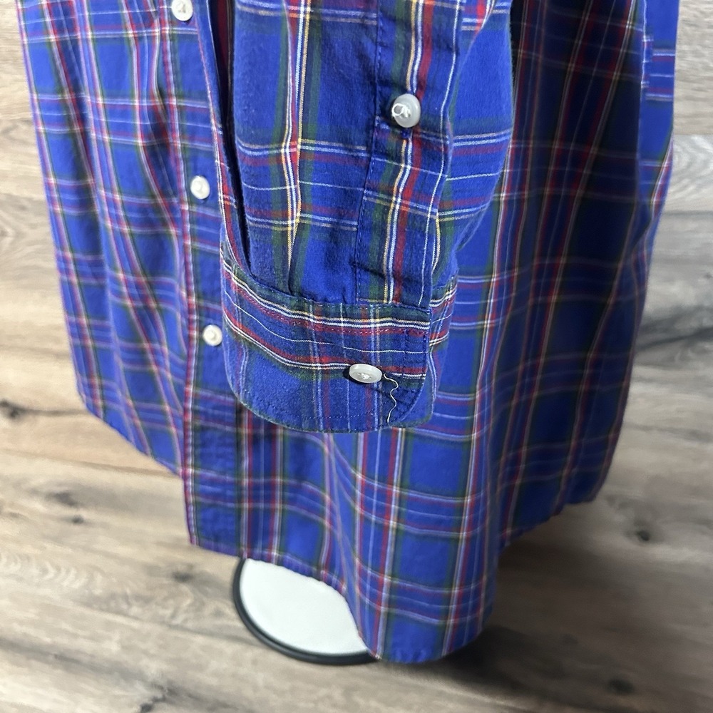 Vintage 1990s Chaps Plaid Easy Care Button Down Shirt, Men's Size XL Y2K - Picture 5 of 9